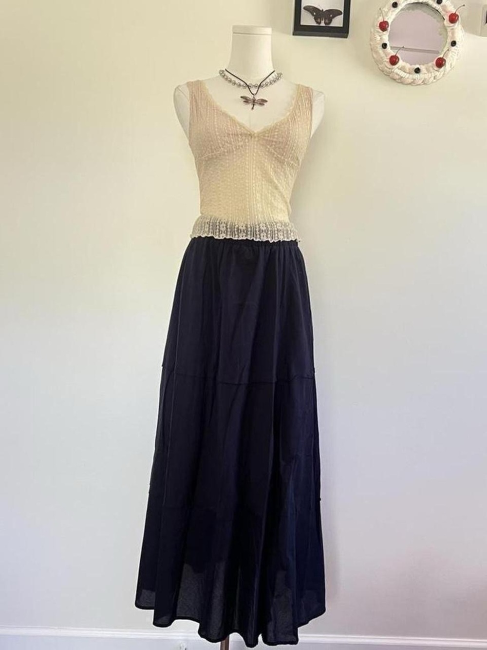 Christopher and Banks Navy 
 Blue Maxi Skirt